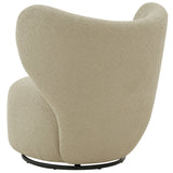 Safavieh Sascha Swivel Accent Chair Taupe Wood / Fabric / Foam / Metal SFV5104A