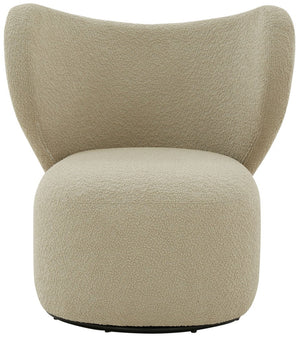 Safavieh Sascha Swivel Accent Chair Taupe Wood / Fabric / Foam / Metal SFV5104A