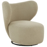 Safavieh Sascha Swivel Accent Chair Taupe Wood / Fabric / Foam / Metal SFV5104A