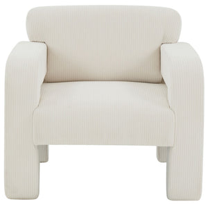 Safavieh Petey Corduroy Accent Chair Cream 32.3 IN W x 33.9 IN D x 30.3 IN H