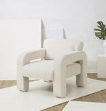 Safavieh Petey Corduroy Accent Chair Cream 32.3 IN W x 33.9 IN D x 30.3 IN H