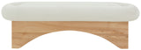 Carsen Boucle And Wood Bench