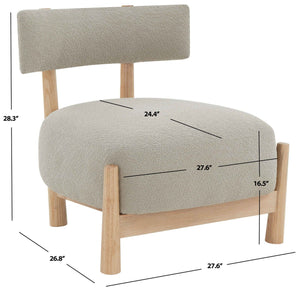 Safavieh Edwardina Boucle Accent Chair Taupe / Natural SFV5112A