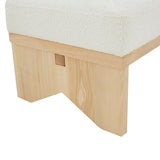 Safavieh Sharyn Boucle & Wood Bench Ivory / Natural SFV5113A