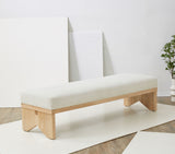 Safavieh Sharyn Boucle & Wood Bench Ivory / Natural SFV5113A