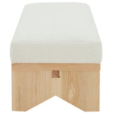 Safavieh Sharyn Boucle & Wood Bench Ivory / Natural SFV5113A