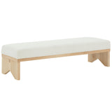 Safavieh Sharyn Boucle & Wood Bench Ivory / Natural SFV5113A