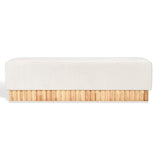 Safavieh Tylie Boucle & Wood Bench Ivory / Natural 60.2 IN W x 18.1 IN D x 17.3 IN H