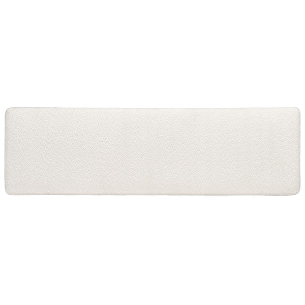 Safavieh Tylie Boucle & Wood Bench Ivory / Natural 60.2 IN W x 18.1 IN D x 17.3 IN H