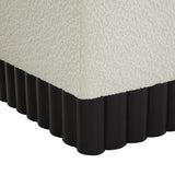 Safavieh Tylie Boucle & Wood Bench Ivory / Black SFV5114B