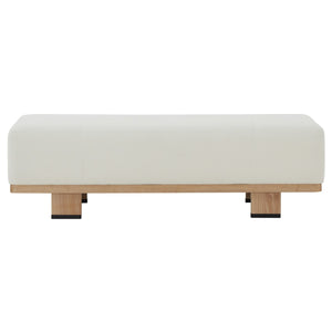 Safavieh Abrianna Wood Base Bench Ivory / Natural SFV5115A