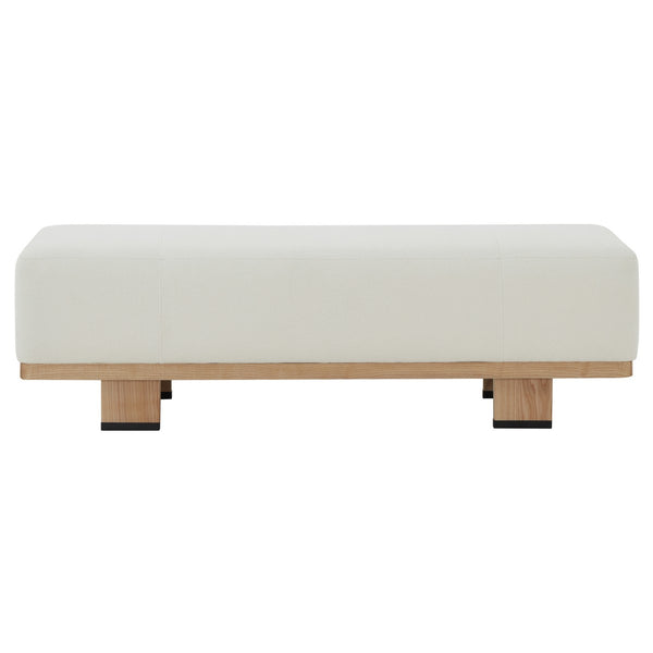 Safavieh Abrianna Wood Base Bench Ivory / Natural SFV5115A