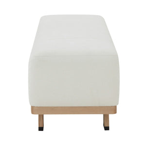 Safavieh Abrianna Wood Base Bench Ivory / Natural SFV5115A