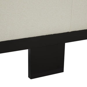 Safavieh Abrianna Wood Base Bench Ivory / Black SFV5115B