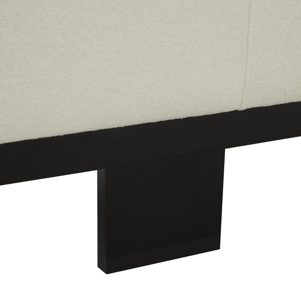 Safavieh Abrianna Wood Base Bench Ivory / Black SFV5115B