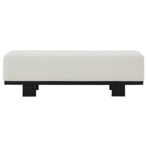 Safavieh Abrianna Wood Base Bench Ivory / Black SFV5115B