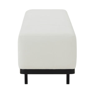 Safavieh Abrianna Wood Base Bench Ivory / Black SFV5115B