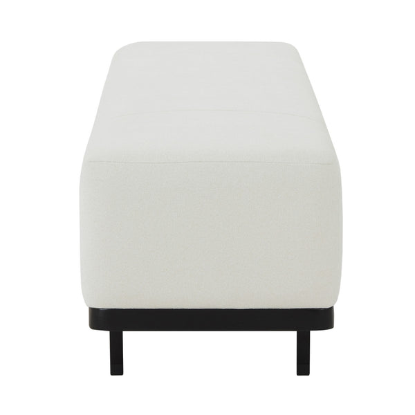 Safavieh Abrianna Wood Base Bench Ivory / Black SFV5115B