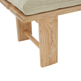 Safavieh Bartolili Wood & Cushion Bench Beige / Natural SFV5116A