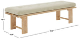 Safavieh Bartolili Wood & Cushion Bench Beige / Natural SFV5116A