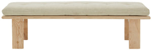 Safavieh Bartolili Wood & Cushion Bench Beige / Natural SFV5116A