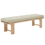 Safavieh Bartolili Wood & Cushion Bench Beige / Natural SFV5116A