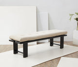 Safavieh Bartolili Wood & Cushion Bench Beige / Black SFV5116B