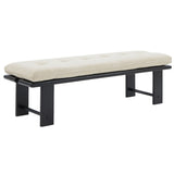 Safavieh Bartolili Wood & Cushion Bench Beige / Black SFV5116B