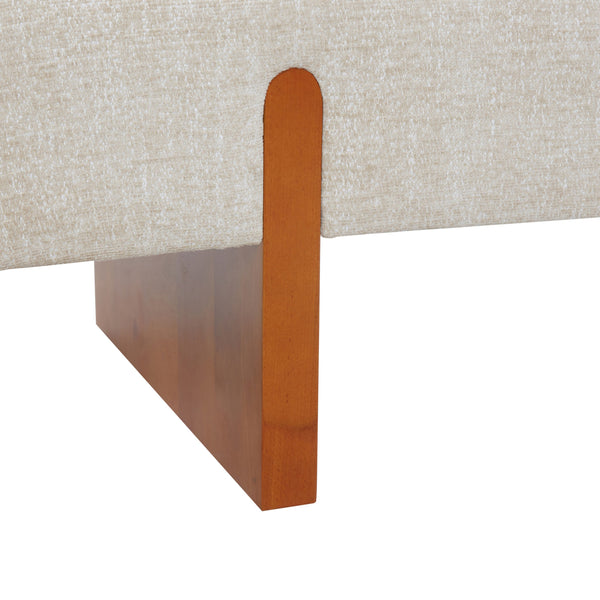Kandiss Chenille Bench With Solid Wood Base, Plush High-Density Foam Seating For Entryway Decor
