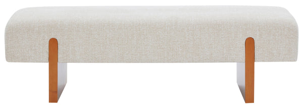 Kandiss Chenille Bench With Solid Wood Base, Plush High-Density Foam Seating For Entryway Decor