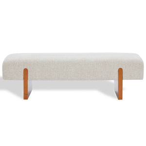 Kandiss Chenille Bench With Solid Wood Base, Plush High-Density Foam Seating For Entryway Decor