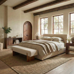 Kandiss Chenille Bench With Solid Wood Base, Plush High-Density Foam Seating For Entryway Decor