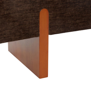Kandiss Chenille Bench With Solid Wood Base, Plush High-Density Foam Seating For Entryway Decor
