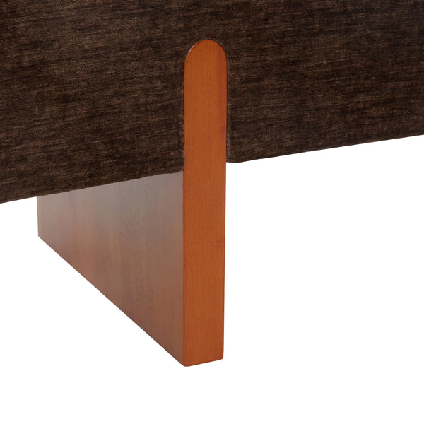 Kandiss Chenille Bench With Solid Wood Base, Plush High-Density Foam Seating For Entryway Decor