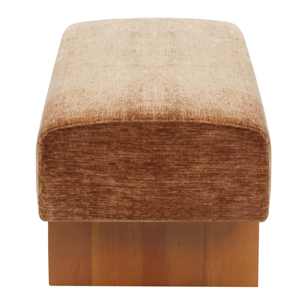 Kandiss Chenille Bench With Solid Wood Base, Plush High-Density Foam Seating For Entryway Decor