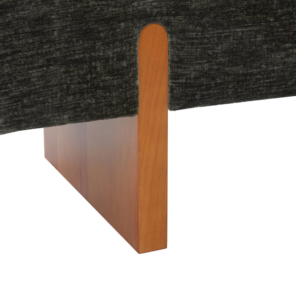 Kandiss Chenille Bench With Solid Wood Base, Plush High-Density Foam Seating For Entryway Decor