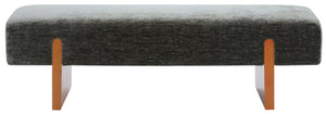 Kandiss Chenille Bench With Solid Wood Base, Plush High-Density Foam Seating For Entryway Decor