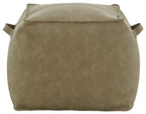 Safavieh Pablo Vegan Leather Pouf Brown SFV5121B