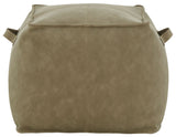 Safavieh Pablo Vegan Leather Pouf Brown SFV5121B