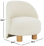 Safavieh Gracelyn Boucle Accent Chair Ivory / Natural SFV5123A