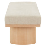 Safavieh Maribelle Linen And Wood Bench Beige / Natural SFV5126A