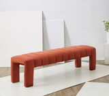 Safavieh Bellisima Channel Tufted Bench Rust SFV5127A