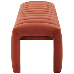 Safavieh Bellisima Channel Tufted Bench Rust SFV5127A