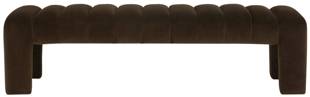 Safavieh Bellisima Channel Tufted Bench Dark Brown SFV5127B