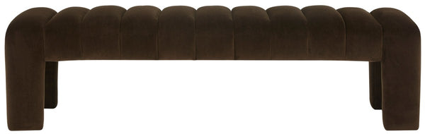 Safavieh Bellisima Channel Tufted Bench Dark Brown SFV5127B