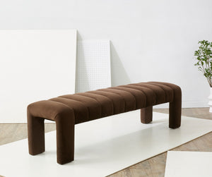 Safavieh Bellisima Channel Tufted Bench Dark Brown SFV5127B