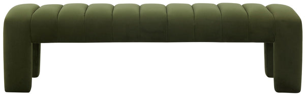 Safavieh Bellisima Channel Tufted Bench Forest Green SFV5127C