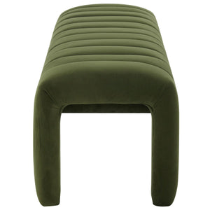 Safavieh Bellisima Channel Tufted Bench Forest Green SFV5127C