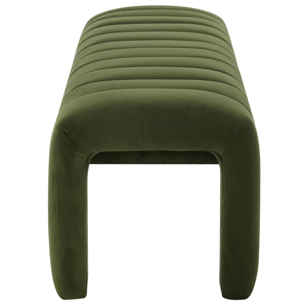 Safavieh Bellisima Channel Tufted Bench Forest Green SFV5127C