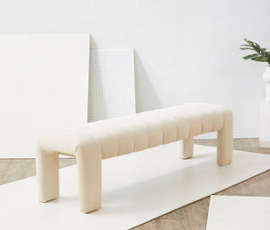 Safavieh Bellisima Channel Tufted Bench Cream SFV5127D
